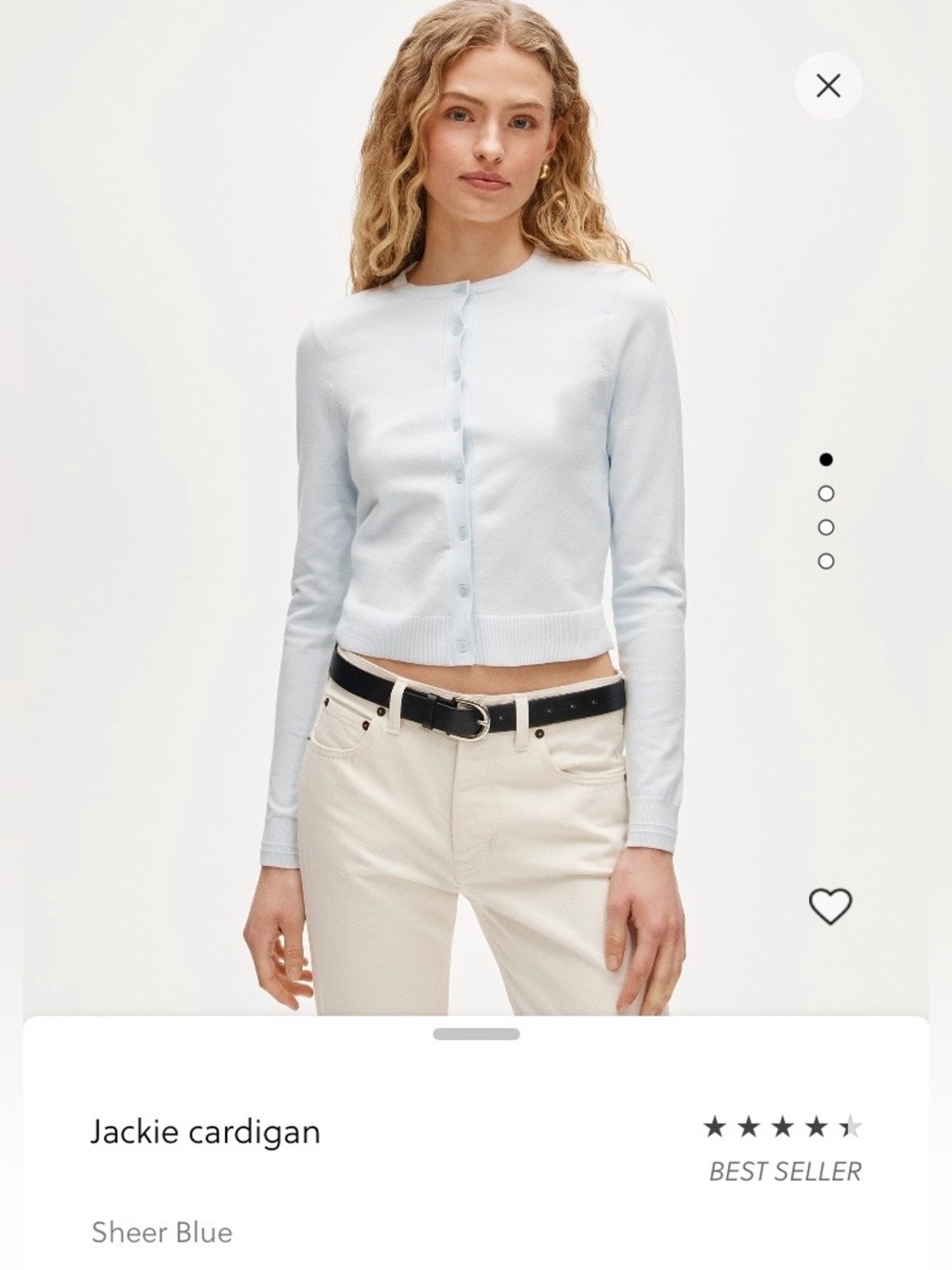 Sheer Blue Jackie Cardigan